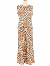 1970s Lurex Floral Three Piece Suit Suit arcadeshops.com
