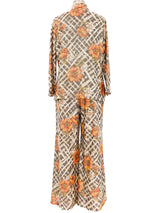 1970s Lurex Floral Three Piece Suit Suit arcadeshops.com