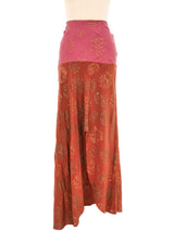 Romeo Gigli Glitter Motif Silk Skirt Bottom arcadeshops.com