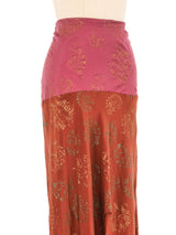 Romeo Gigli Glitter Motif Silk Skirt Bottom arcadeshops.com