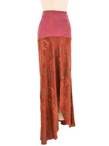 Romeo Gigli Glitter Motif Silk Skirt Bottom arcadeshops.com