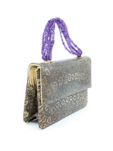 Darby Scott Lizard Skin Amethyst Handle Bag Accessory arcadeshops.com