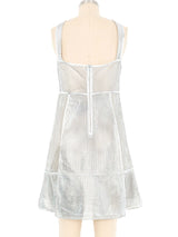 2007 Fendi Perforated Metallic Leather Dress Dress arcadeshops.com