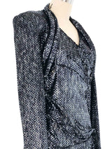 Black Mosaic Style Stretch Mini Dress Dress arcadeshops.com