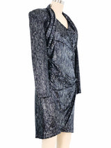 Black Mosaic Style Stretch Mini Dress Dress arcadeshops.com