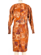 Copper Metallic Suede Dress Dress arcadeshops.com