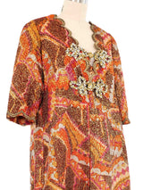 1960s Oscar de la Renta Lame Cocktail Dress Dress arcadeshops.com