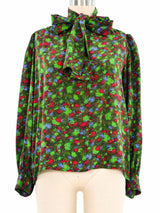 Yves Saint Laurent Scarf Tied Blouse Top arcadeshops.com