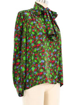 Yves Saint Laurent Scarf Tied Blouse Top arcadeshops.com