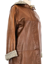 1970s Gucci Caramel Leather Coat Outerwear arcadeshops.com