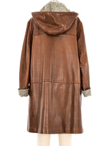 1970s Gucci Caramel Leather Coat Outerwear arcadeshops.com