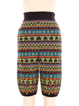 Jean Paul Gaultier Fair Isle Knit Biker Shorts Bottom arcadeshops.com