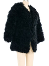 Black Marabou Feather Jacket Jacket arcadeshops.com