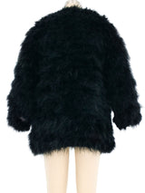 Black Marabou Feather Jacket Jacket arcadeshops.com