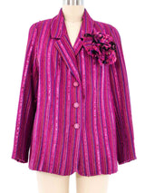 2001 Chanel Sequin Trimmed Jacket Jacket arcadeshops.com