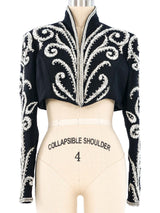 Bob Mackie Beaded Crop Jacket Jacket arcadeshops.com