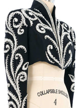 Bob Mackie Beaded Crop Jacket Jacket arcadeshops.com