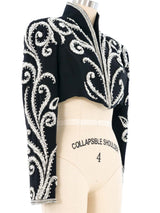 Bob Mackie Beaded Crop Jacket Jacket arcadeshops.com