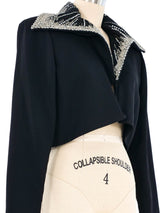 Starburst Beaded Cropped Jacket Jacket arcadeshops.com