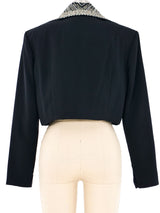 Starburst Beaded Cropped Jacket Jacket arcadeshops.com