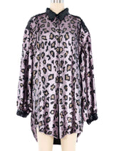 Lavender Leopard Spotted Sequin Jacket Jacket arcadeshops.com