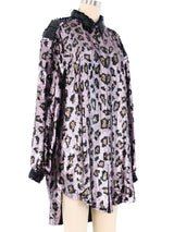 Lavender Leopard Spotted Sequin Jacket Jacket arcadeshops.com