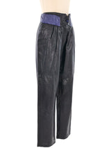 Belted Waist Leather Pants Jacket arcadeshops.com