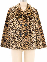 1960s Faux Leopard Cropped Jacket Jacket arcadeshops.com