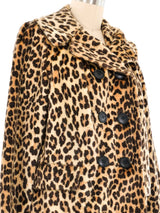 1960s Faux Leopard Cropped Jacket Jacket arcadeshops.com