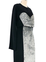 Geoffrey Beene Metallic Silver Accented Gown Ensemble Dress arcadeshops.com