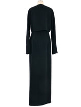 Geoffrey Beene Metallic Silver Accented Gown Ensemble Dress arcadeshops.com