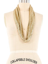 Goldtone Chainmail Tubular Necklace Accessory arcadeshops.com