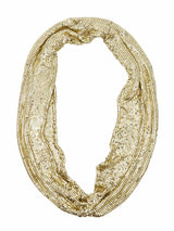 Goldtone Chainmail Tubular Necklace Accessory arcadeshops.com