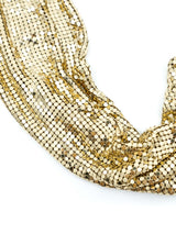 Goldtone Chainmail Tubular Necklace Accessory arcadeshops.com