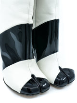 Margiela Striped Stiletto Tabi Boots, 36 Accessory arcadeshops.com