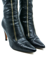 Todd Oldham Double Zip Front Heeled Boots, 37.5 Accessory arcadeshops.com