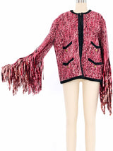 2018 Gucci Sequin Fringed Tweed Jacket Jacket arcadeshops.com
