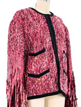 2018 Gucci Sequin Fringed Tweed Jacket Jacket arcadeshops.com
