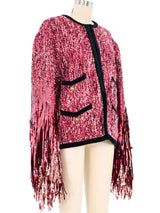 2018 Gucci Sequin Fringed Tweed Jacket Jacket arcadeshops.com