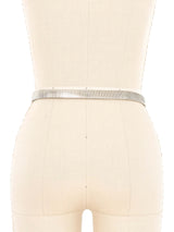 Hammered Disc Silvertone Stretch Belt Accessory arcadeshops.com