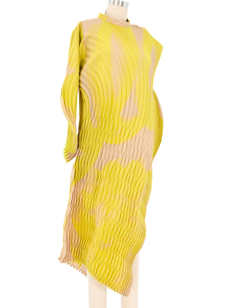 Issey Miyake Pleated Asymmetrical Dress Dress arcadeshops.com