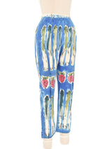 1950's Handpainted Cotton Pants Bottom arcadeshops.com