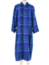 Plaid Wool Maxi Coat Outerwear arcadeshops.com