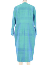 Iridescent Turquoise Silk Jacket Jacket arcadeshops.com