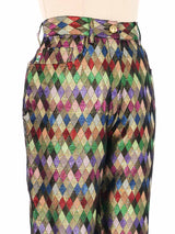 Moschino Metallic Harlequin Brocade Pants Bottom arcadeshops.com