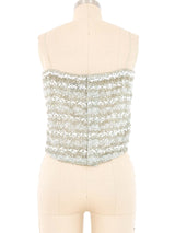 Adolfo Beaded Lace Top Top arcadeshops.com
