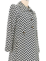 1960s Op Art Chevron Coat Outerwear arcadeshops.com