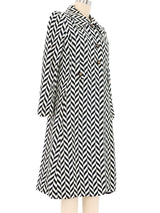 1960s Op Art Chevron Coat Outerwear arcadeshops.com