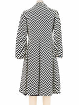 1960s Op Art Chevron Coat Outerwear arcadeshops.com