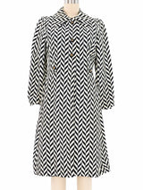 1960s Op Art Chevron Coat Outerwear arcadeshops.com